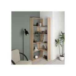 Libreria Estensibile Moderna Angolare Rovere