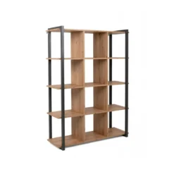 Libreria Indrustial Rovere Quercia a Cubi in Legno da Salotto Ingresso