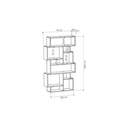 Libreria in Legno Cemento Orizzontale Verticale Bifacciale Moderna