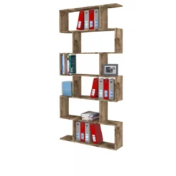 Libreria in Legno Mobile a Giorno Acero per Ufficio e Studio Moderno