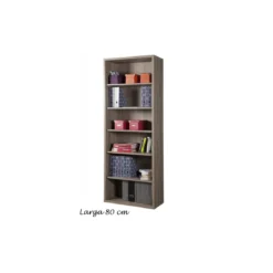 Libreria in Legno 5 Ripiani Alta Moderna Design Scaffali Ufficio Studio Camera