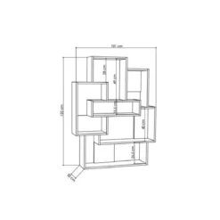 Libreria in Legno Rovere Moderna Salone e Ingresso