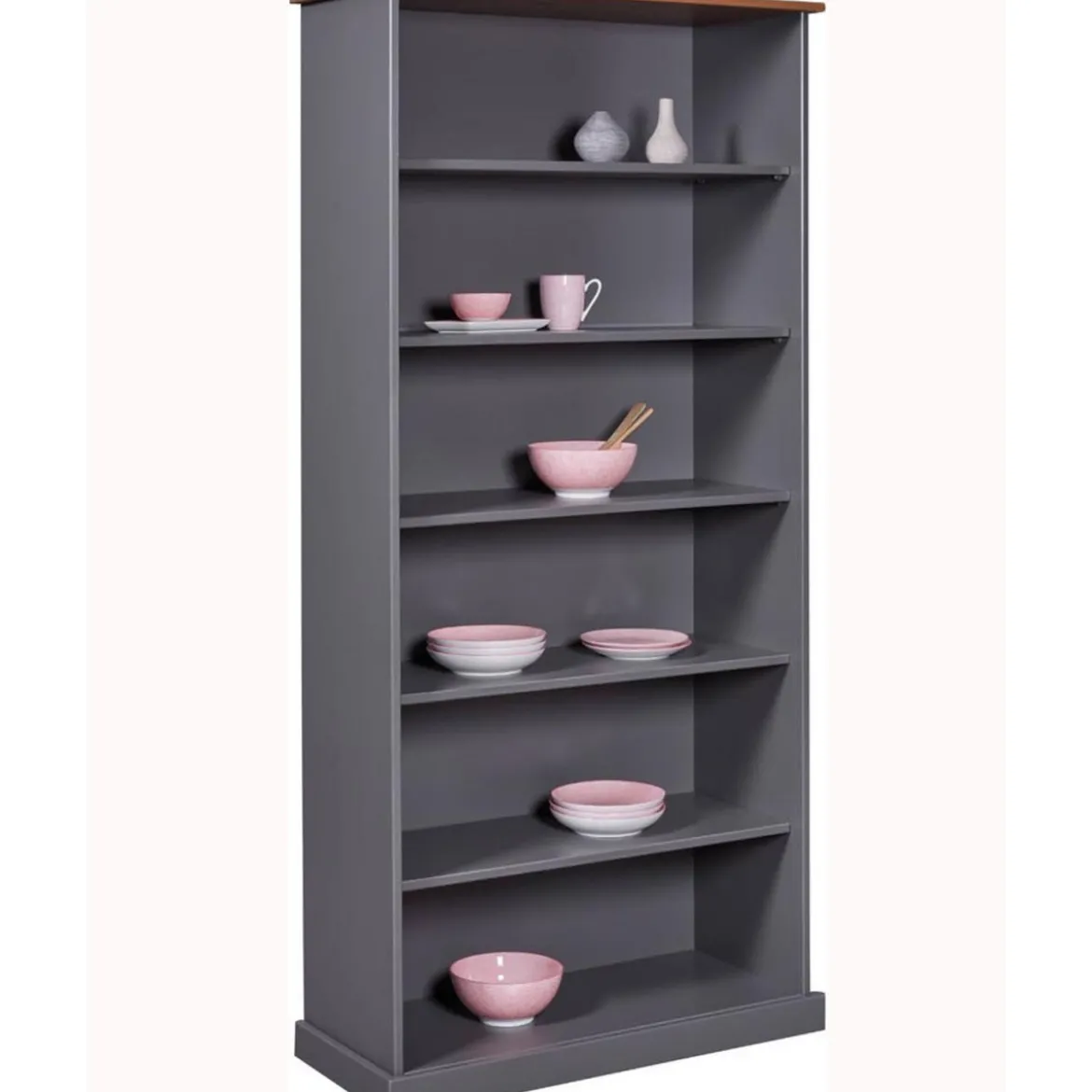 Libreria Mobile con 5 Ripiani in Legno Moderna Alta 190 per Studio