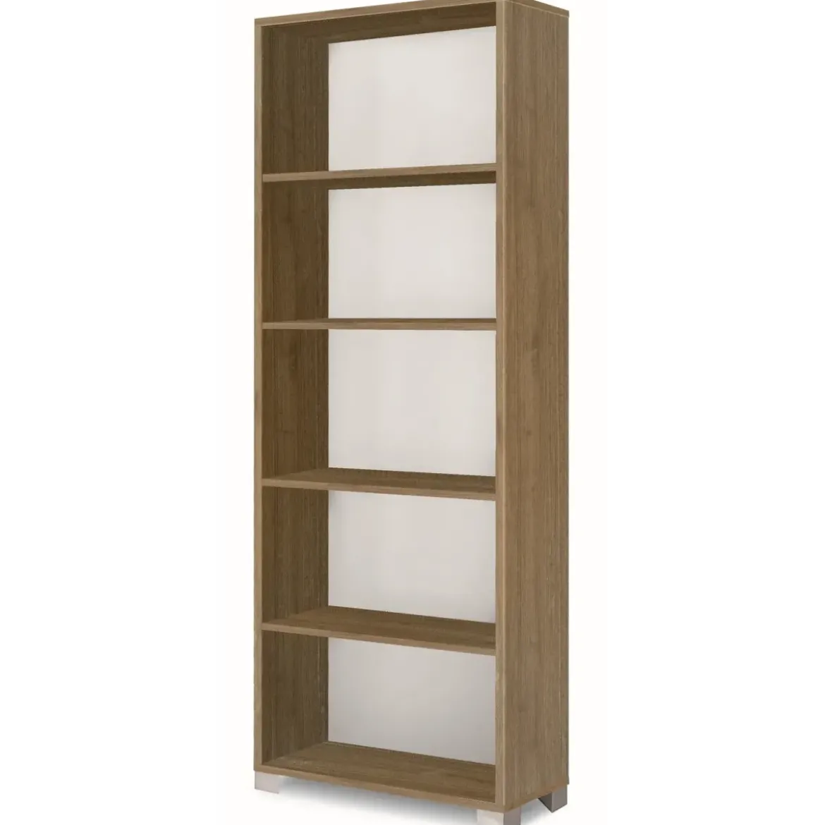 Libreria Moderna 70x29x190 cm Noce con Ripiani Regolabili