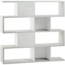 Libreria Modulare Bianco a Giorno Moderna Mensole Scaffale Ufficio Studio