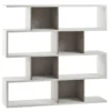 Libreria Modulare Bianco Cemento Moderna Scaffale Mensole Ufficio Studio