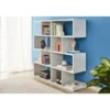 Libreria Modulare Cemento Bianco Moderna Mensole Scaffale Ufficio Studio
