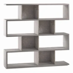 Libreria Modulare Giorno Cemento Moderna Mensole Scaffale Ufficio Studio
