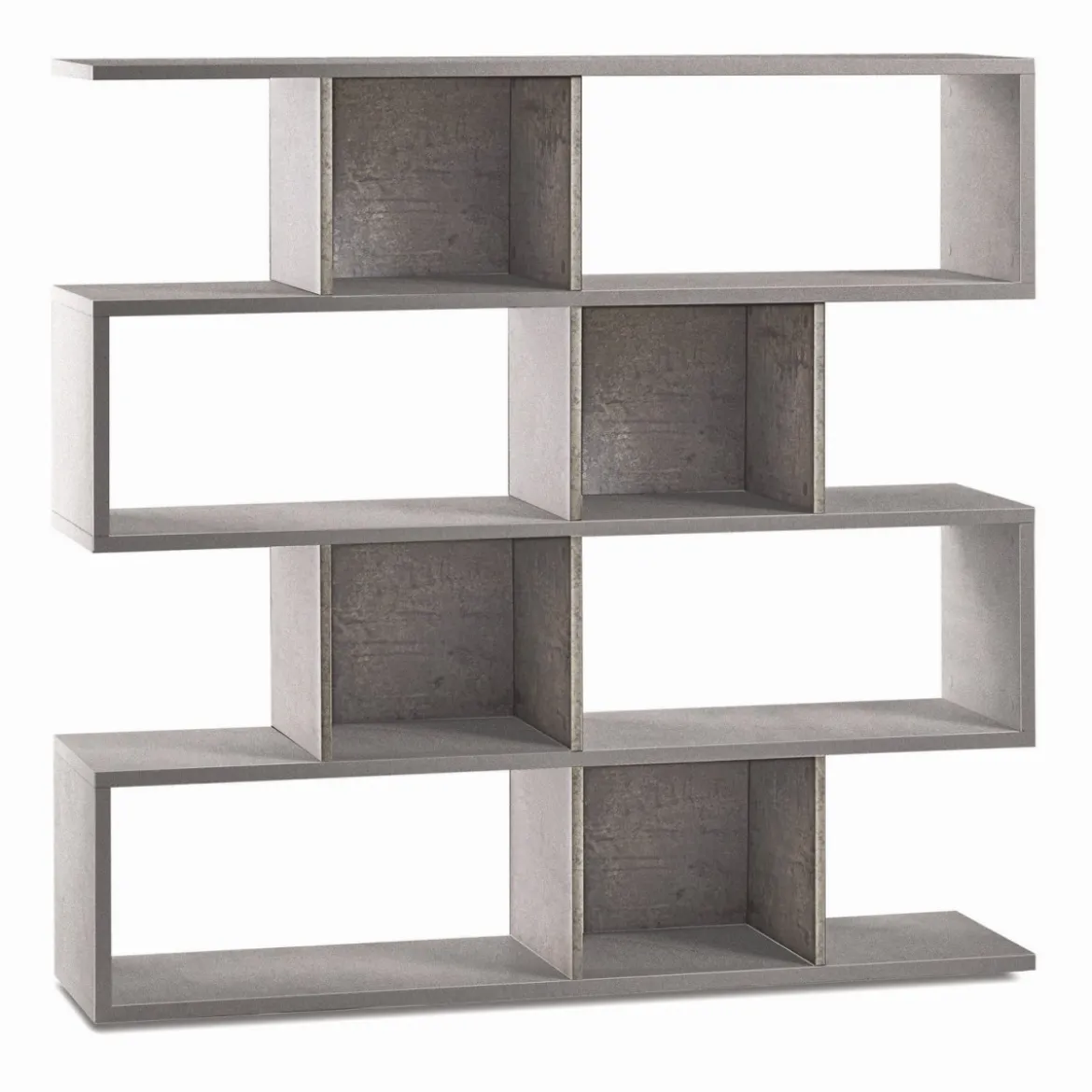 Libreria Modulare Giorno Cemento Moderna Mensole Scaffale Ufficio Studio