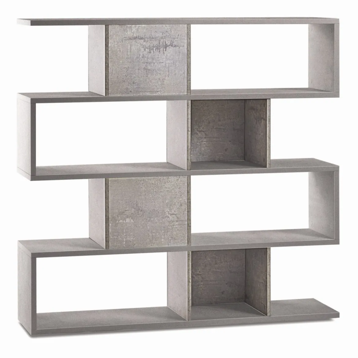 Libreria Modulare Giorno Cemento Moderna Mensole Scaffale Ufficio Studio