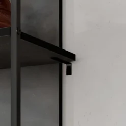 Libreria 5 Ripiani Moderna da Ingresso Soggiorno Grigio Struttura Metallo