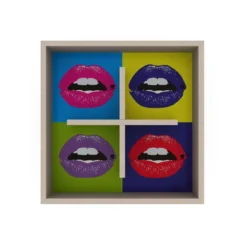 Libreria Sospesa Colorata 60x60 da Parete a Muro Rovere Moderna in Legno Ufficio