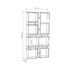 Libreria Tortora Moderna Design a Cubi per Arredamento Salone