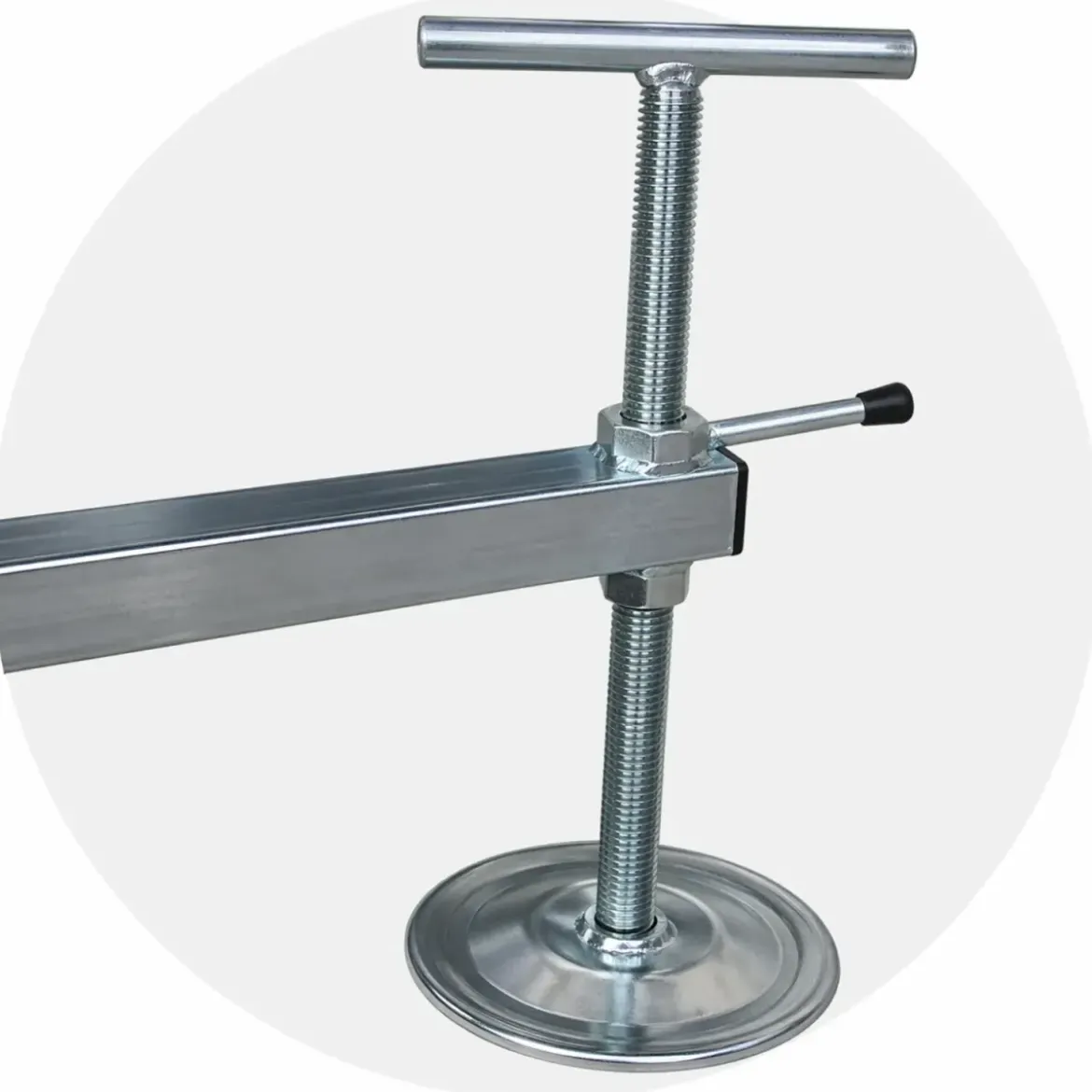 Livellatore a Vite per Trabattelli Ponteggi in Acciaio Sbalzo 12 cm
