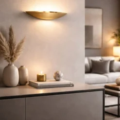 Luce da Parete Intec Lampada a Muro Applique in Foglia Oro da Interno