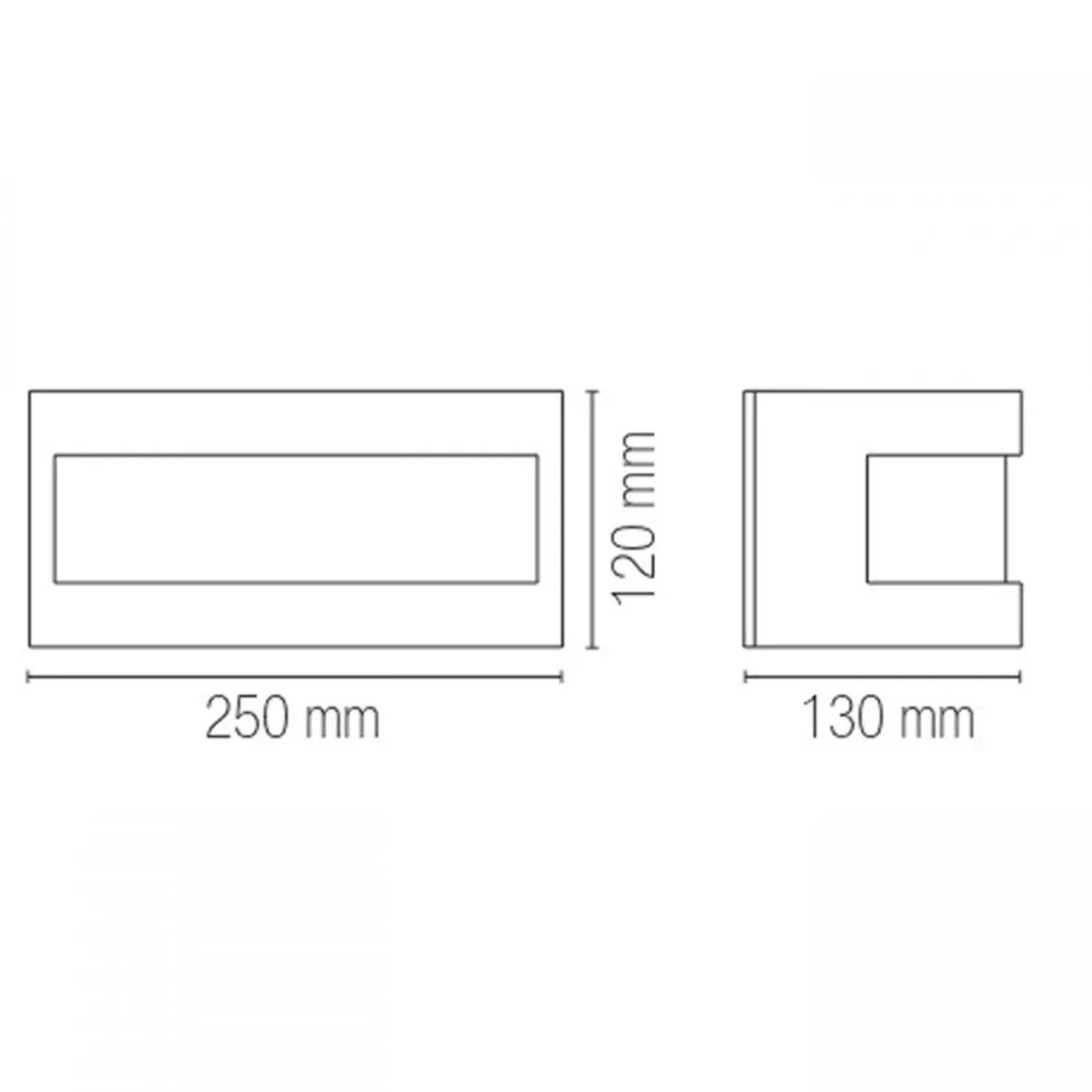 Luce da Parete Intec Lampada a Muro Applique Verniciabile in Gesso Bianco