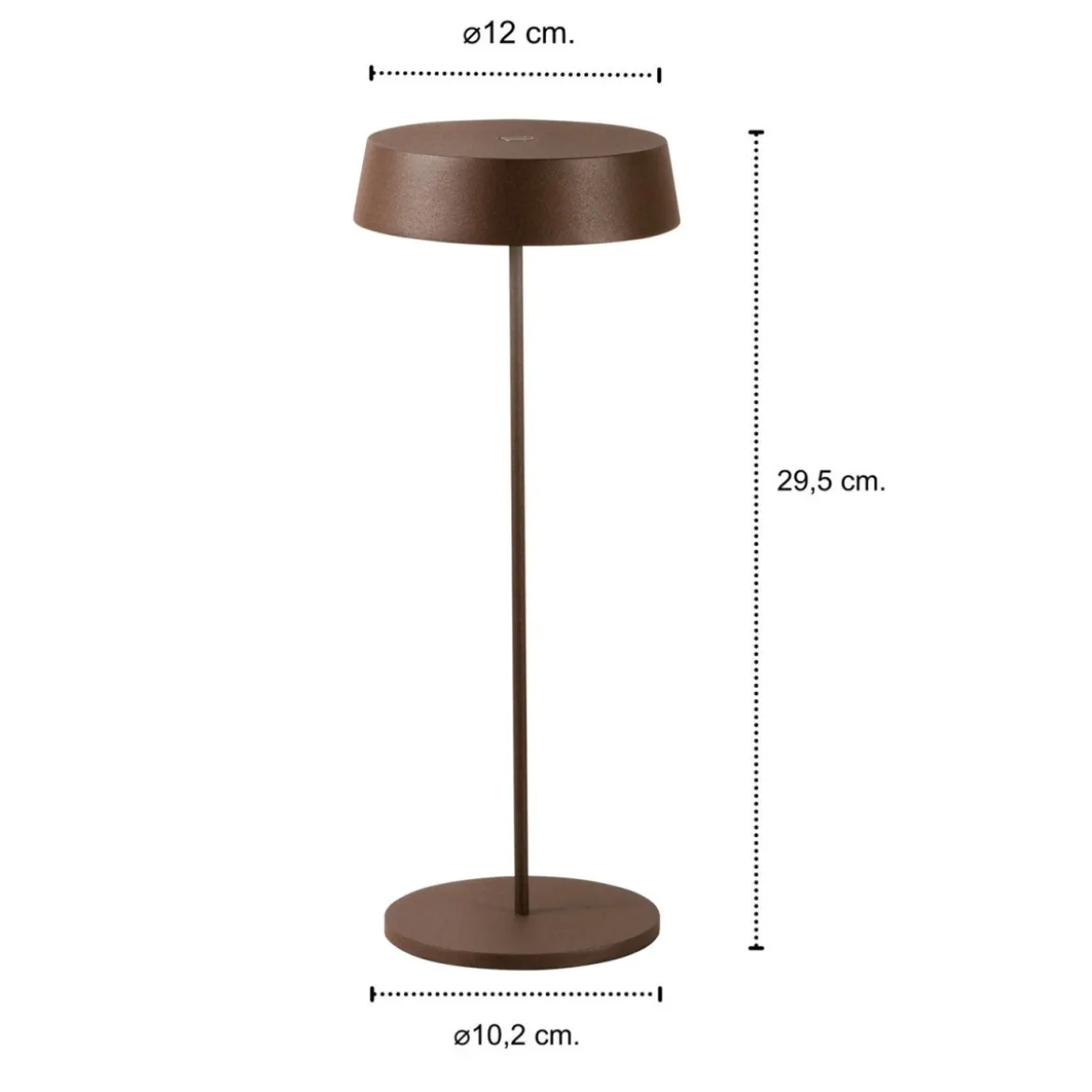 Luce da Tavolo Intec a LED con Batteria Ricaricabile da Esterno Bronzo