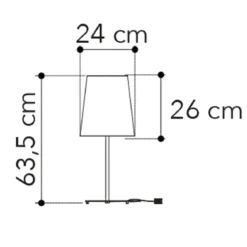 Luce in Metallo Nero Lampada da Tavolo con Paralume in Tessuto Moderna