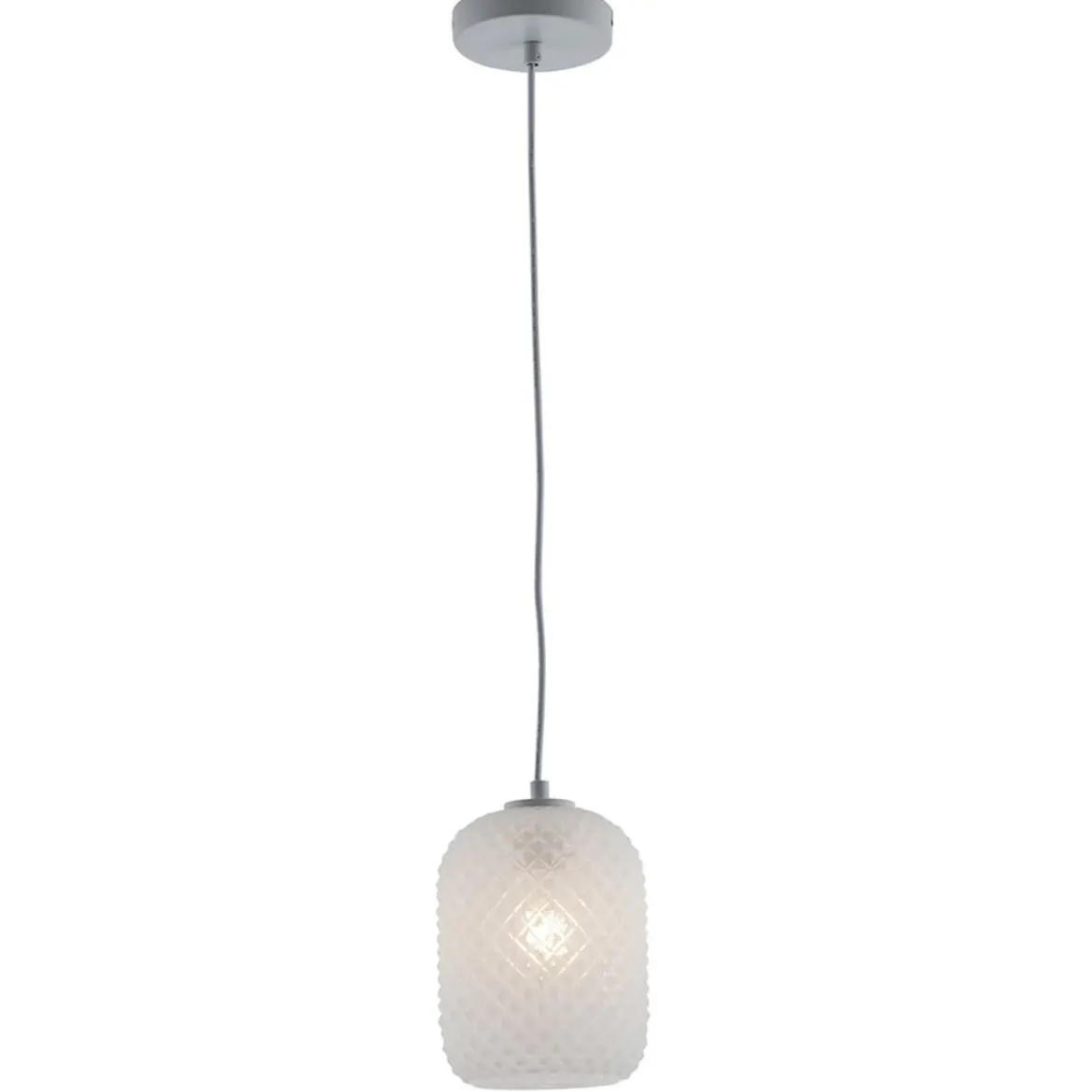 Luce in Vetro Cristallo Bianco Lampadario a Sospensione Elegante da Interno
