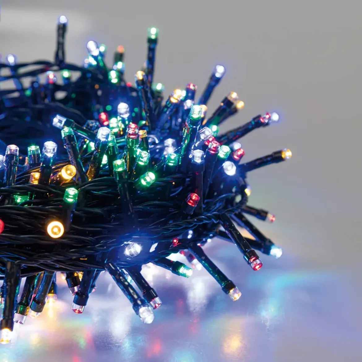 Lucine di Natale Filo da 8 mt Decorazione con Luci Multicolore con 180 Led