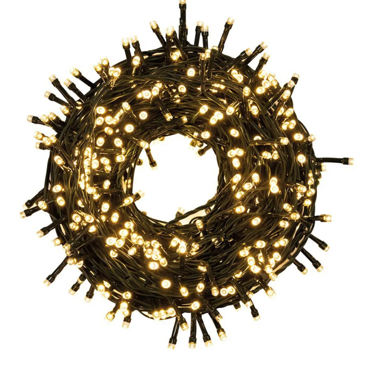 Lucine di Natale 8 mt Decorazione con Luce Bianco Caldo con 180 Led