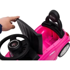 Macchina Cavalcabile per Bambini Primi Passi Fiat 500 Rosa