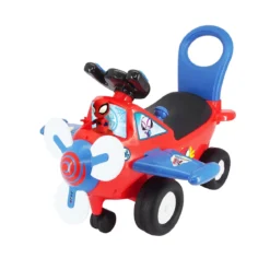 Macchina Cavalcabile per Bambini Spiderman Aeroplano a Spinta con Elica
