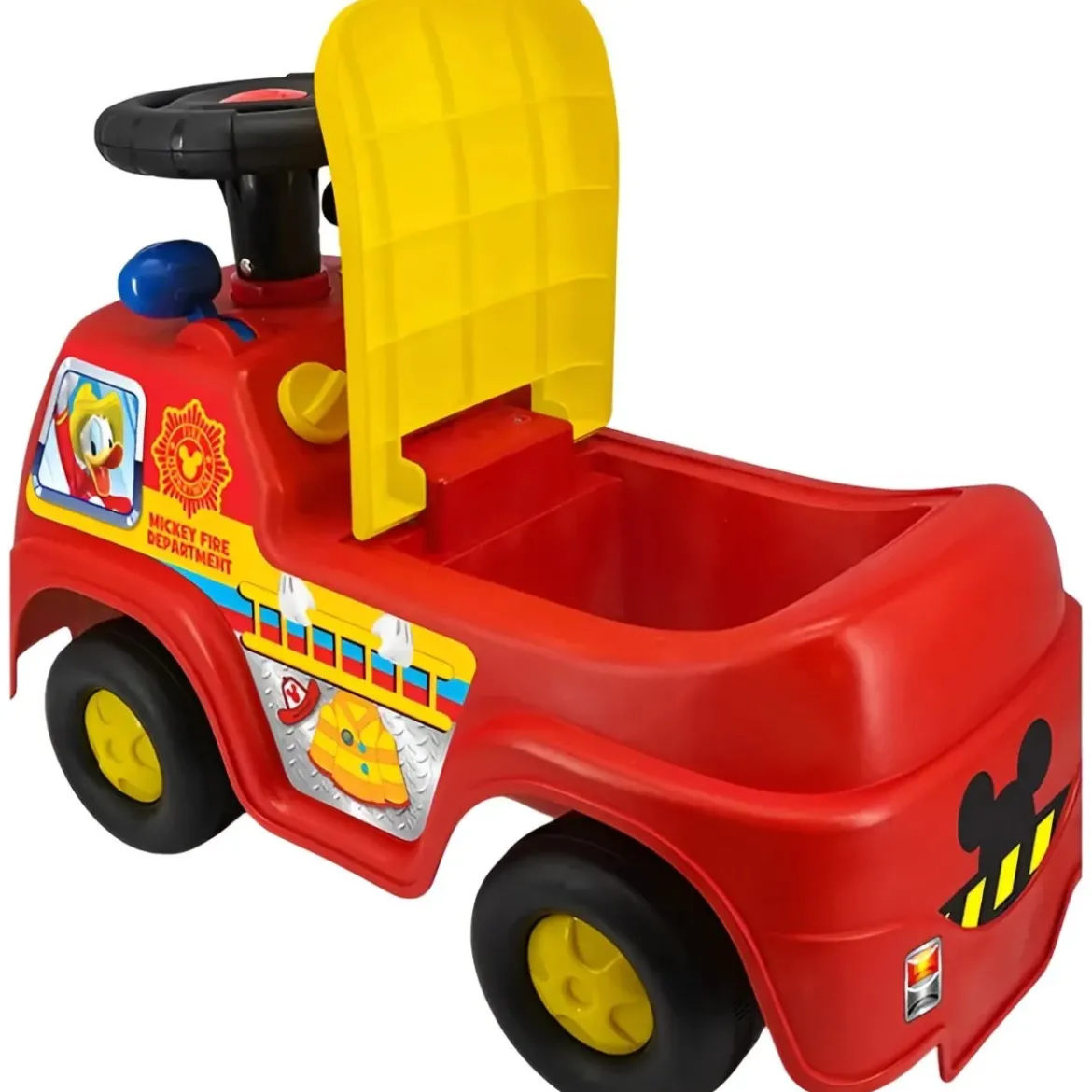 Macchina Cavalcabile per Bambini Mickey Camion a Spinta Pompieri