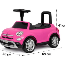 Macchina Cavalcabile per Bambini Fiat 500X Rosa Primi Passi con Suoni