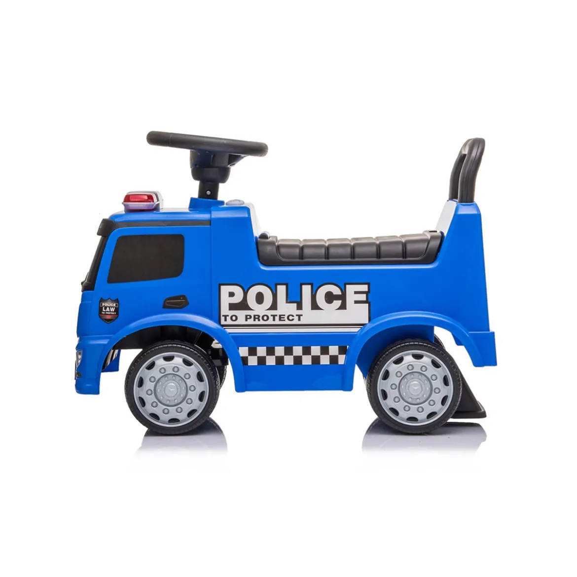 Macchina Cavalcabile Polizia a Spinta Senza Pedali per Bambini Ride On