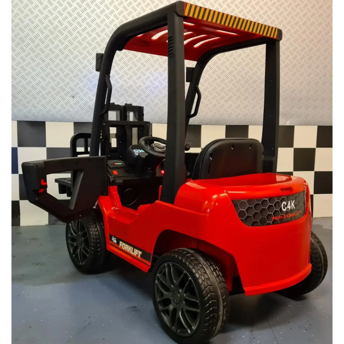 Macchina Elettrica Auto a Batteria con Elevatore per Bambini Rosso