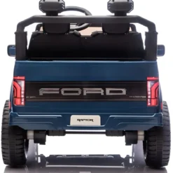 Macchina Elettrica Bambini 24V Ford Raptor Blu 2 Posti Sedile Ecopelle