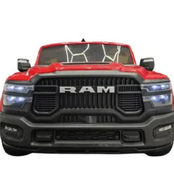 Macchina Elettrica Bambini 12V Dodge Rosso Sedili Ecopelle Bluetooth