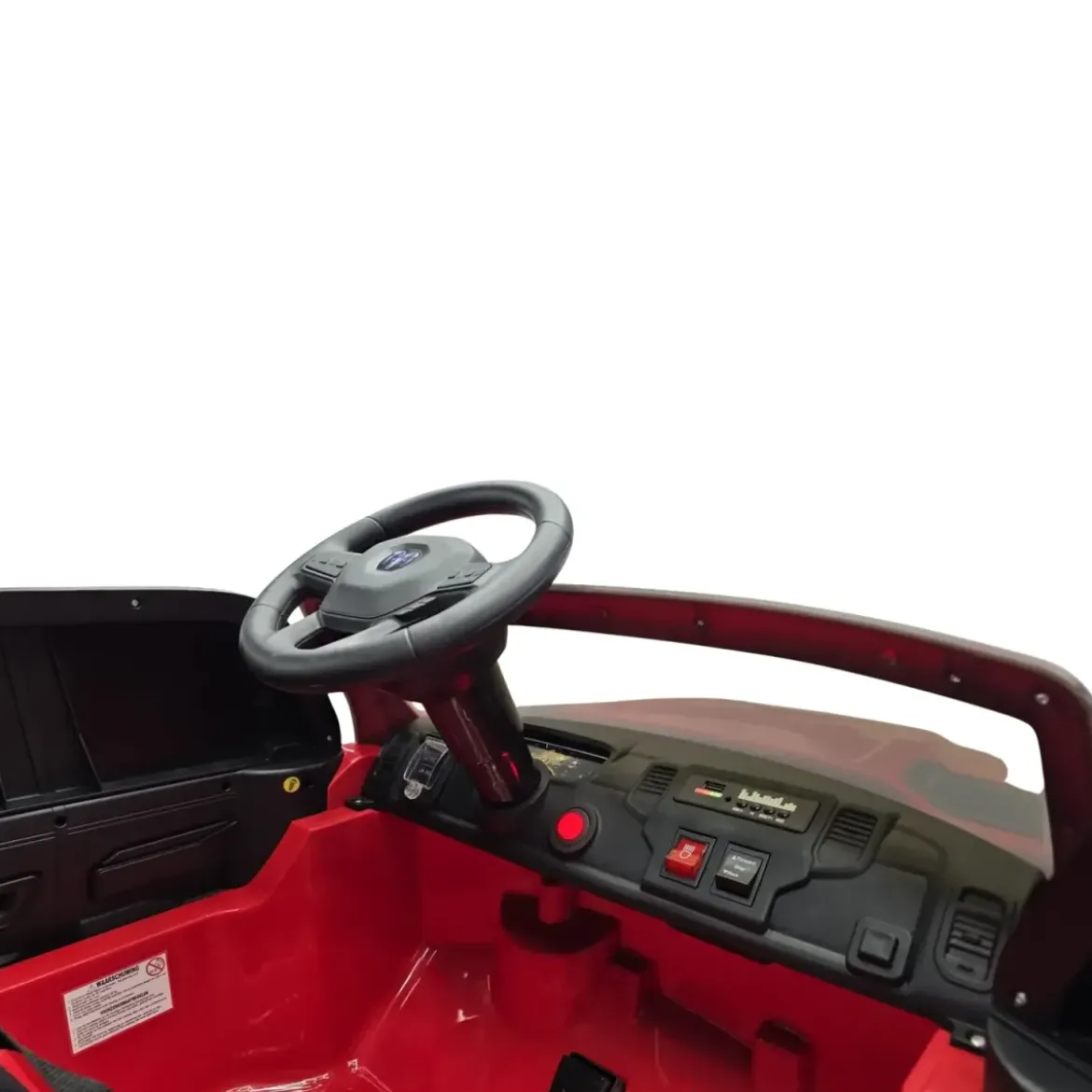 Macchina Elettrica Bambini 12V Dodge Rosso Sedili Ecopelle Bluetooth