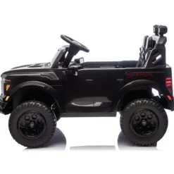 Macchina Elettrica Bambini 24V Ford Raptor Nero 2 Posti Sedile Ecopelle