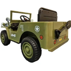 Macchina Elettrica Jeep Willy Verde per Bambini Fuoristrada Monoposto