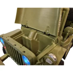 Macchina Elettrica Jeep Willy Verde per Bambini Fuoristrada Monoposto
