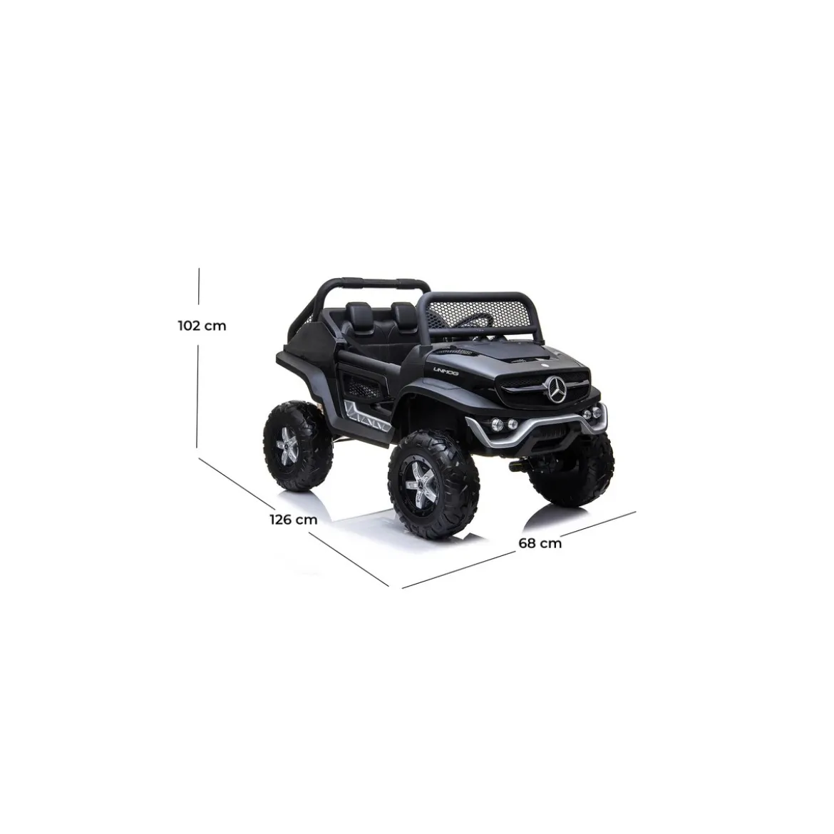 Macchina Elettrica per Bambini Mercedes Unimog Fuori Strada Nero