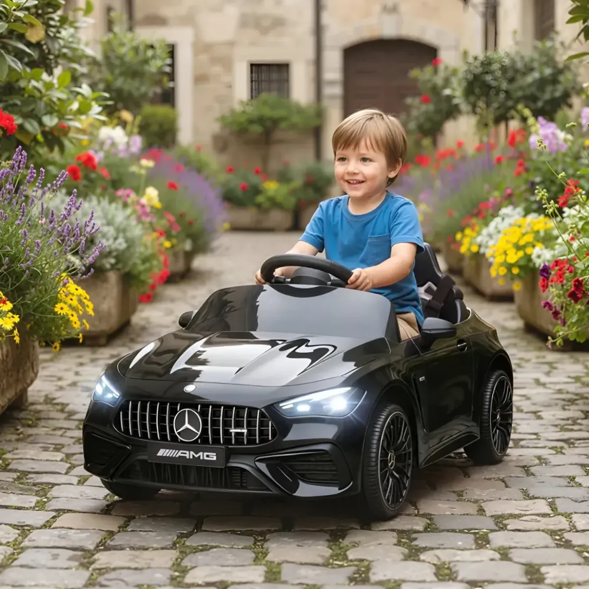 Macchina Elettrica per Bambini 12V Maserati Folgore Nero Telecomando