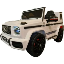 Macchina Elettrica per Bambini Mercedes Jeep G63 AMG a Batteria 12V Bianca