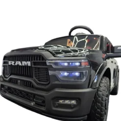 Macchina Elettrica per Bambini Dodge RAM 12V Nero con Telecomando