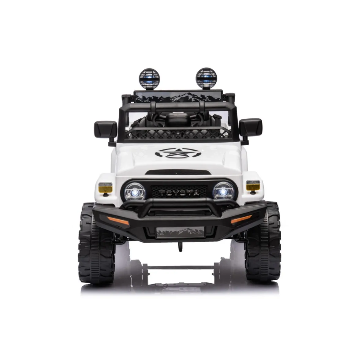 Macchina Elettrica per Bambini Auto Toyota Cruiser a Batteria 12 V Bianca