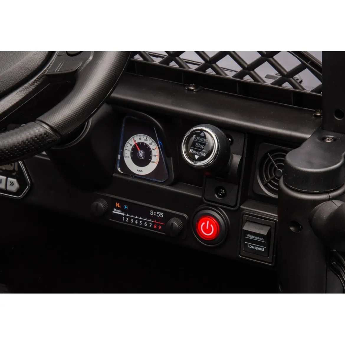 Macchina Elettrica per Bambini Nera Toyota Cruiser Auto a Batteria 12 V