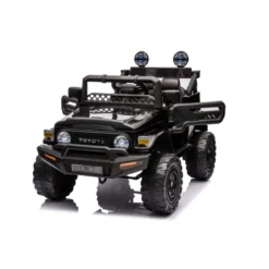 Macchina Elettrica per Bambini Nera Toyota Cruiser Auto a Batteria 12 V