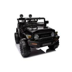 Macchina Elettrica per Bambini Nera Toyota Cruiser Auto a Batteria 12 V