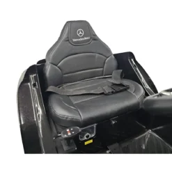Macchina Elettrica per Bambini Mercedes Nero 12V con Sedile in Pelle