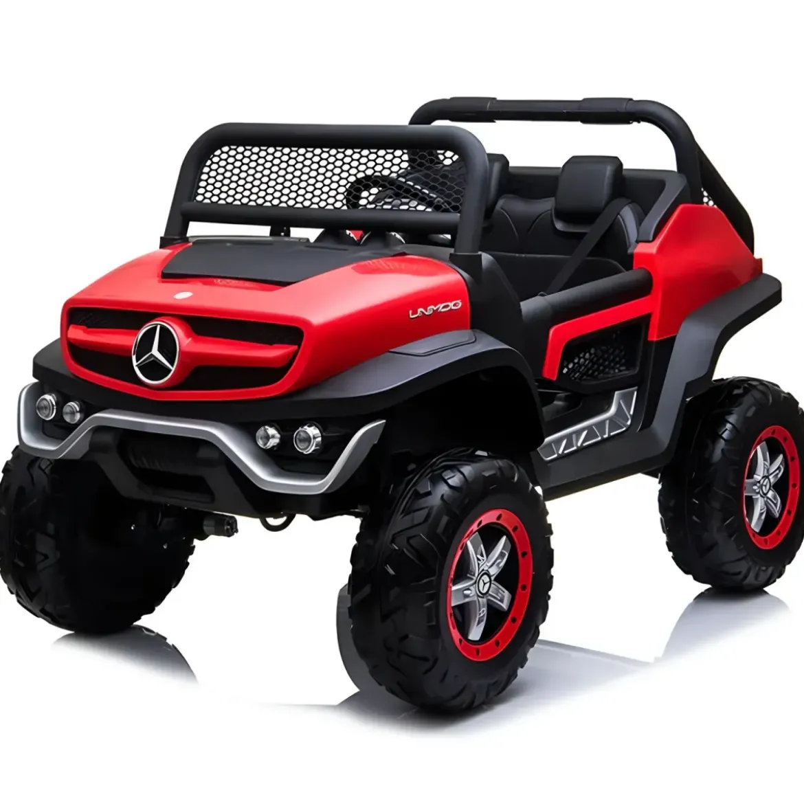 Macchina Elettrica per Bambini Mercedes Unimog Fuori Strada Rosso