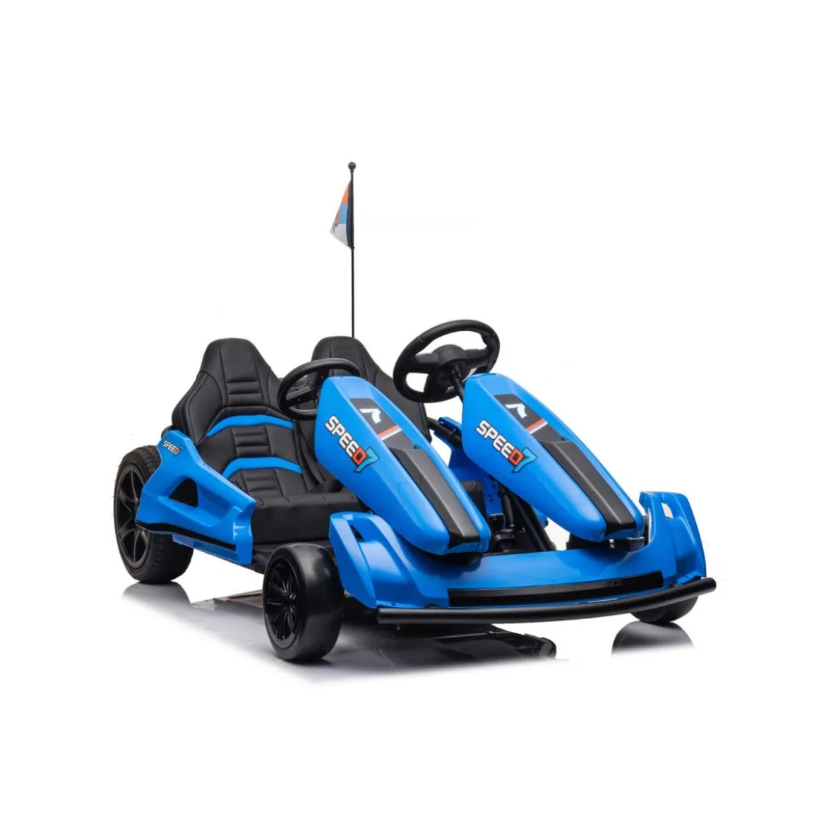 Macchina per Bambino Blu Go Kart Auto Elettrica Ruote a Batteria 24 V