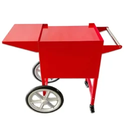 Macchina per Popcorn con Carrello Rosso Professionale Acciaio Modulare