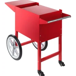 Macchina per Popcorn con Carrello Rosso Professionale Acciaio Modulare